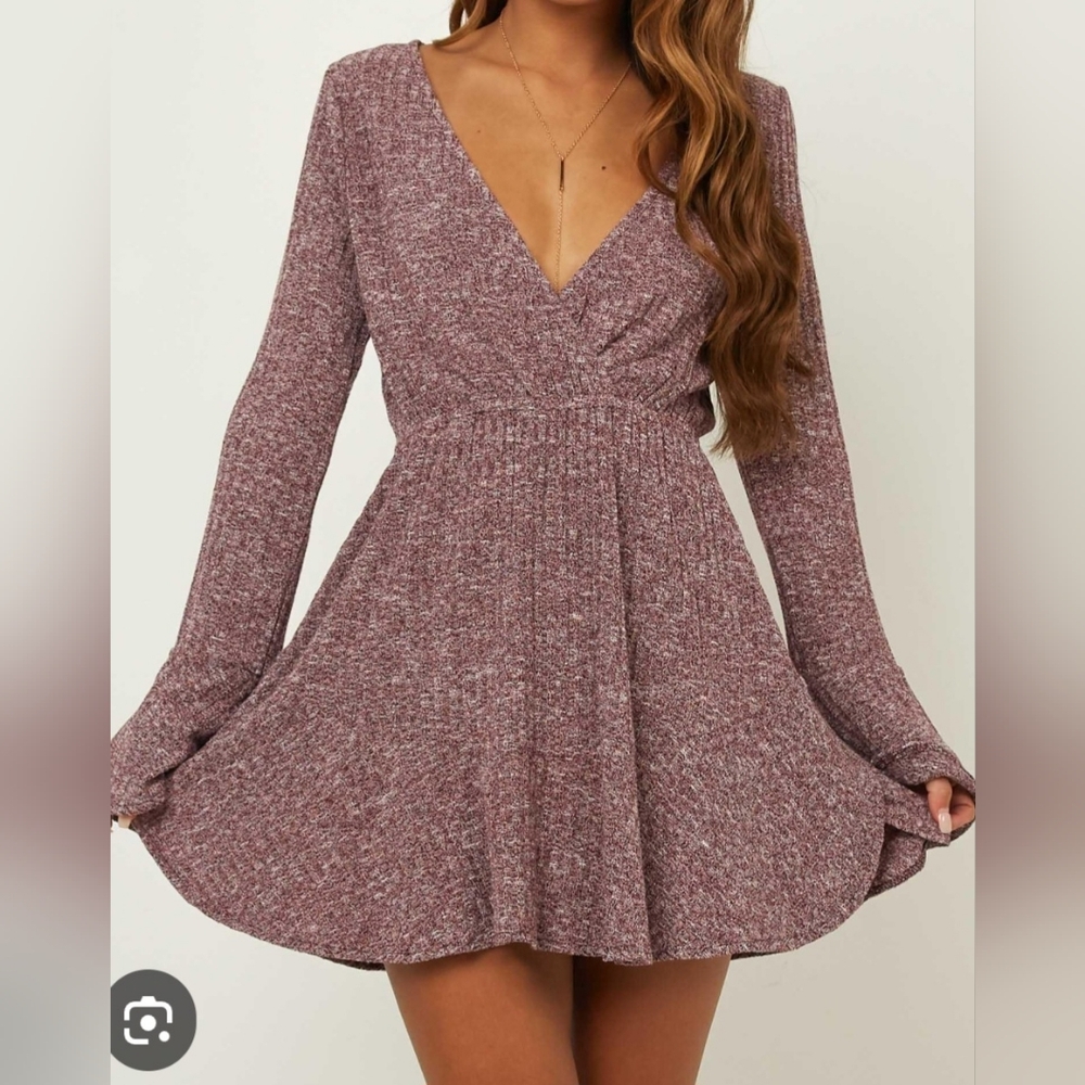 SHOWPO. Women's Long Sleeve Blush Dress
